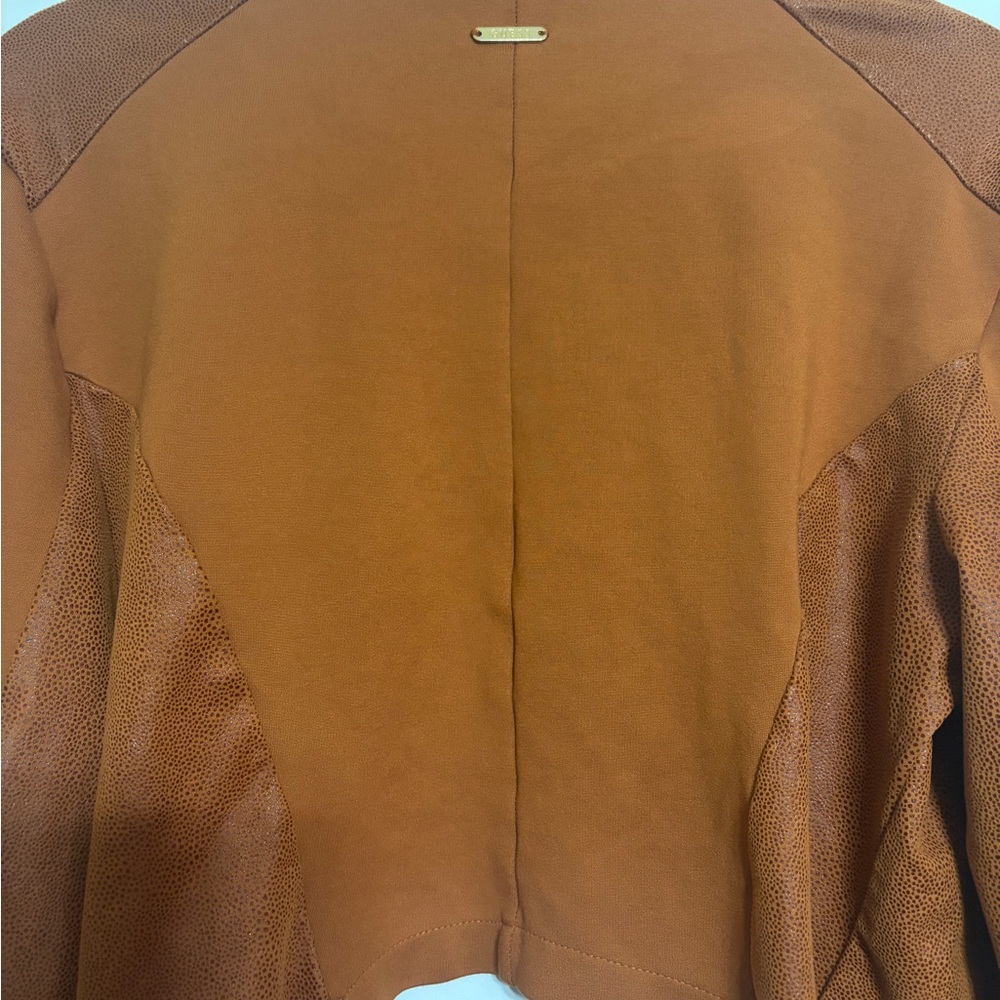 Guess Women's Rust Leather-Effect Jacket - Picture 10 of 11